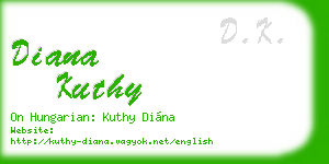 diana kuthy business card